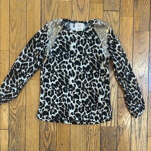 Grace & Emma Leopard Print Long Sleeve Tee